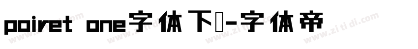 poiret one字体下载字体转换